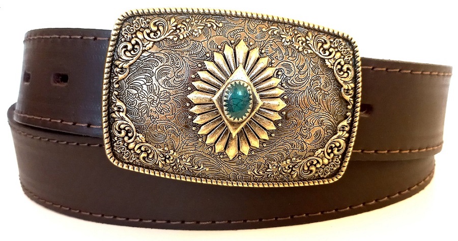 Dámské hnědé kožené opasky