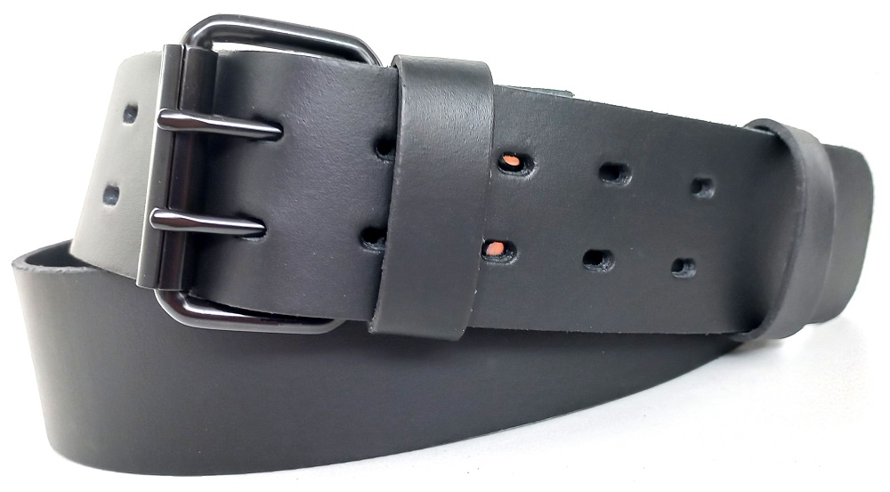 Služební kožený opasek 5 cm - černá přezka