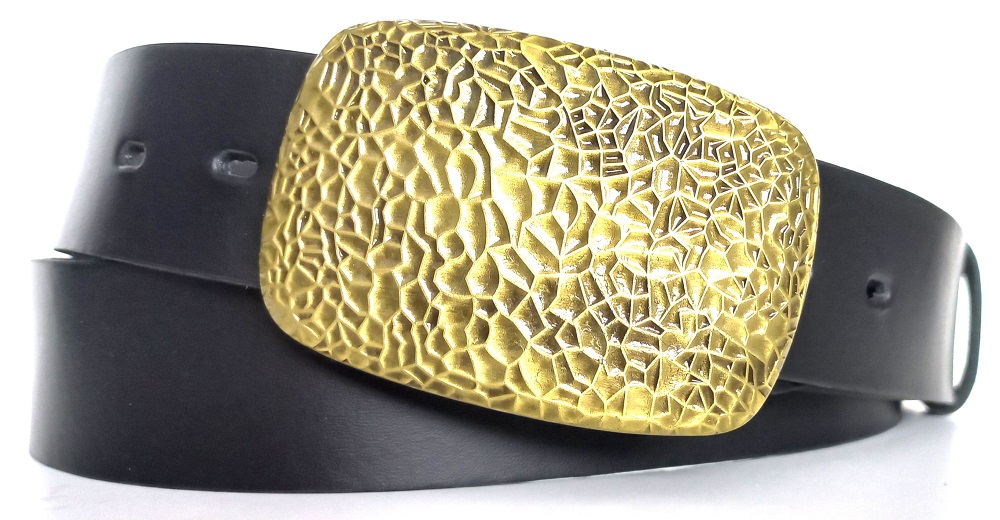 Dámský kožený opasek černý