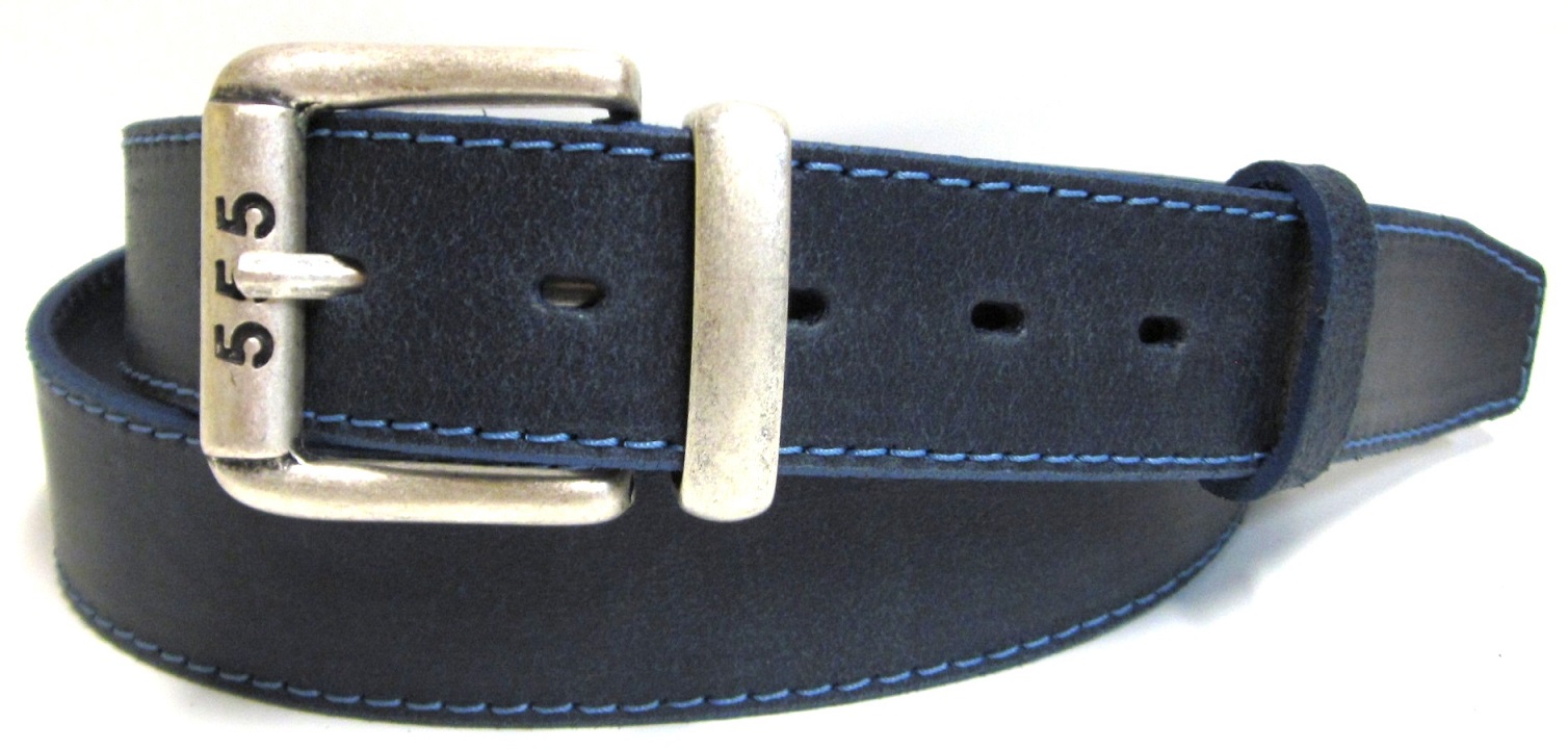 Modrý opasek kožený