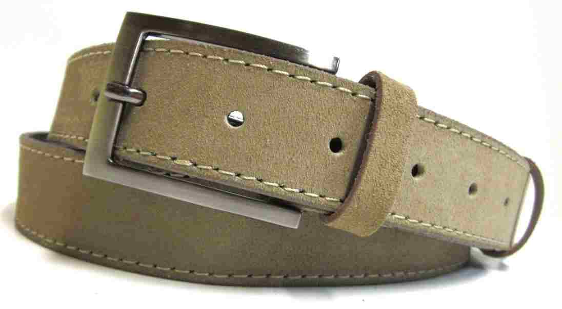 Kožený opasek z broušené kůže