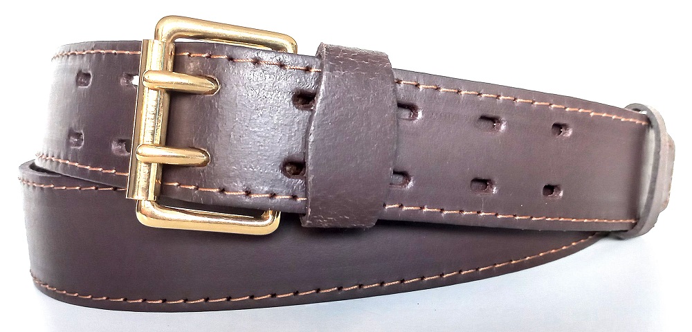 Opasek s dvoutřmenovou mosaznou přezkou