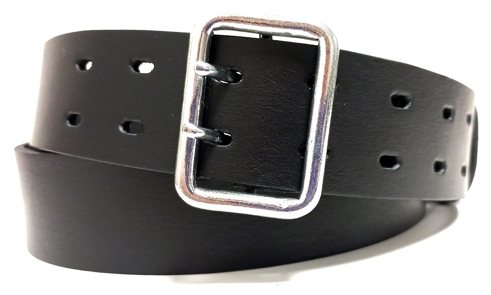 Kožený pásek s dvoutřmenovou přezkou