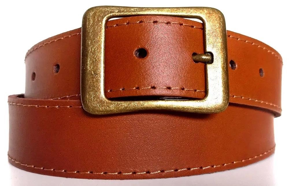 Kožený opasek elegantní světlehnědý