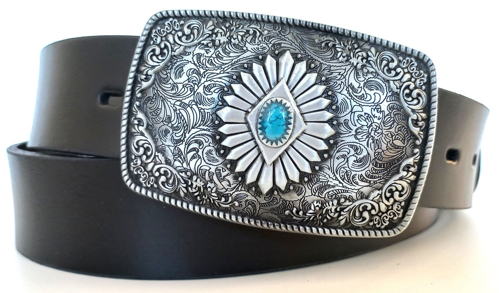 Kožený opasek dámský historická přezka