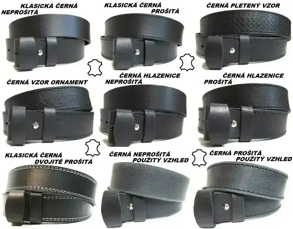 Bílý kožený opasek