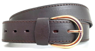 Dámský kožený opasek se zlatou přezkou