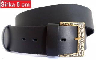 Široký kožený pásek