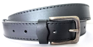Opasek kožený úzký černý