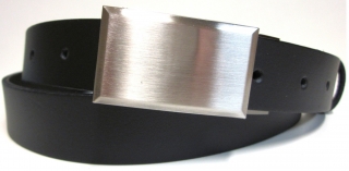 Opasek černý elegantní s plnou přezkou