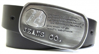 Kožený opasek jeansový