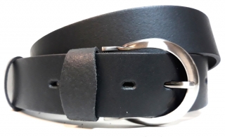 Opasek dámský kožený černý