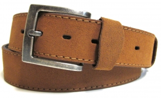 Kožený opasek hnědo-okrový