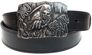 Kožený opasek se smrtkou