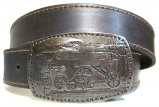 Motorkářský hnědý opasek