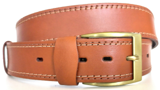 Kožený opasek světlehnědý