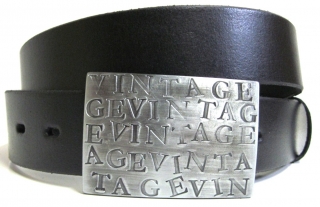 Kožený opasek černý moderní