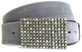 Kožený opasek šedý