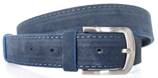 Opasek z modré broušené kůže