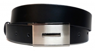 Opasek kožený s plnou přezkou