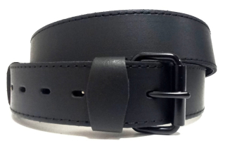 Pánský opasek s moderní přezkou černý