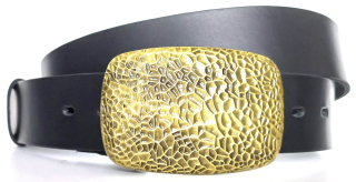 Dámský kožený opasek černý