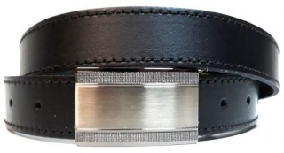 Opasek kožený s plnou přezkou