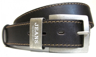 Pánský opasek hnědý kožený