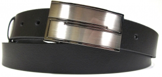 Pánský opasek oblekový černý úzký