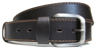 Kožený opasek hnědý stylový