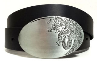 Trendový kožený opasek