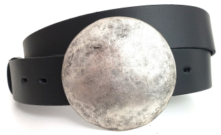 Opasek černý s velkou přezkou