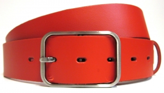 Stylový kožený červený opasek