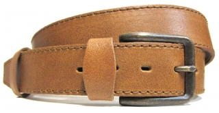 Opasek kožený světlehnědý