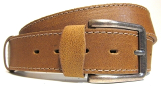 Opasek kožený světlehnědý