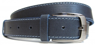 Kožený opasek modrý