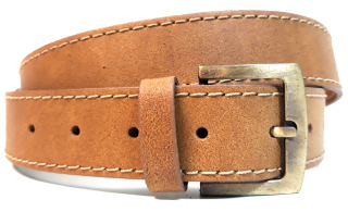 Svetlehnědý kožený opasek