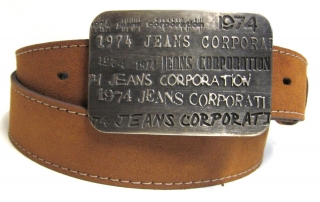 Okrový kožený opasek