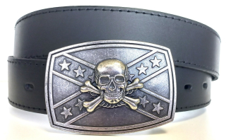 Motorkářský pásek s lebkou