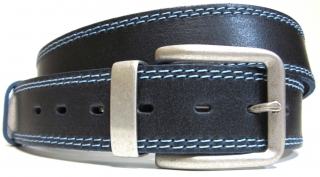 Modrý pásek s dvojitým šitím