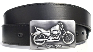 Motorkářský kožený opasek