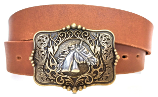 Trendový opasek s westernovou přezkou