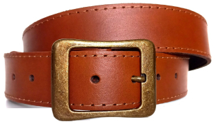 Kožený opasek elegantní světlehnědý