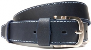 Modrý kožený opasek