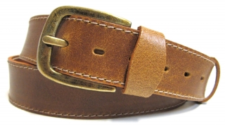 Kožený opasek světlehnědý